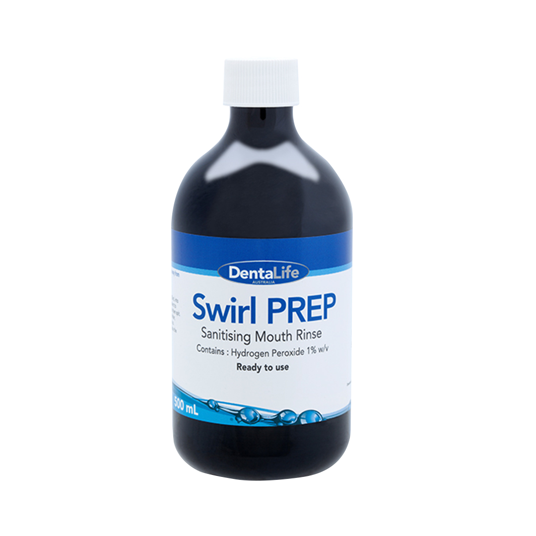 Dentalife Swirl Prep Sanitising Hydrogen Peroxide Mouthrinse 500ml The House Of Mouth™ 